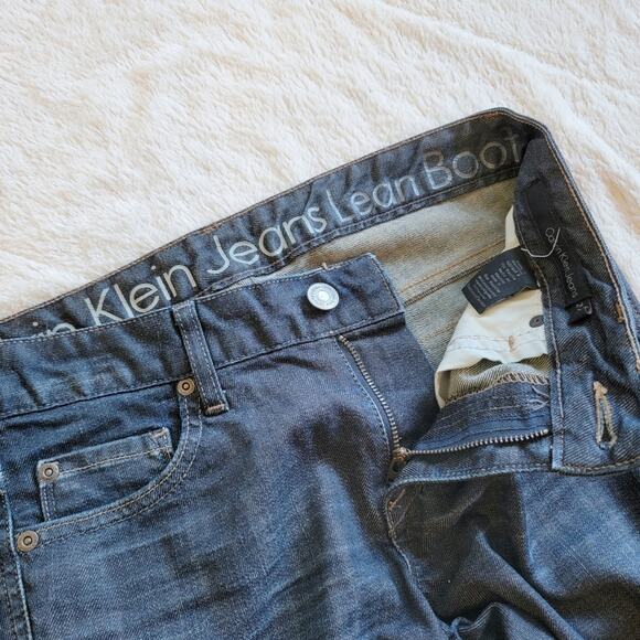 Calvin Klein Dark Wash Lean Boot Jeans - Picture 4 of 5